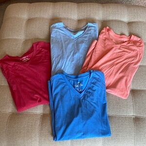 Urban Pipeline and old navy short sleeve bundle of 4 blue coral and red